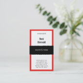 Carte De Visite Rouge attractif (Debout devant)