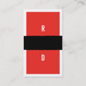 Carte De Visite Rouge attractif (Dos)