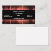 Carte De Visite Rouge Audio Waveforms Sound DJ Audio Visual (Devant / Derrière)