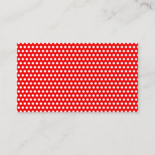 Carte De Visite Rouge avec de minuscules points blancs