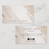 Carte de visite rouge beige or (Devant / Derrière)