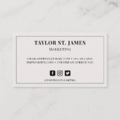 Carte de visite rouge beige or (Dos)