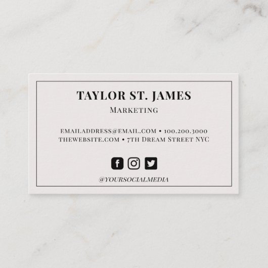 Carte de visite rouge beige or (Dos)