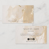 Carte de visite rouge beige or (Devant / Derrière)