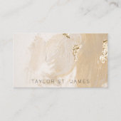 Carte de visite rouge beige or (Devant)