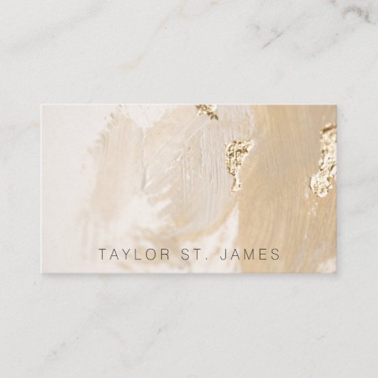 Carte de visite rouge beige or (Devant)