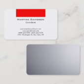 Carte De Visite Rouge blanc classique clair créatif (Devant / Derrière)