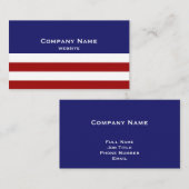 Carte de visite rouge, blanc et bleu (Devant / Derrière)