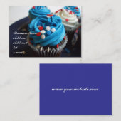 Carte de visite rouge, blanc et bleu de petits (Devant / Derrière)