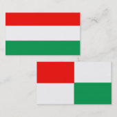 CARTE DE VISITE rouge, blanc et vert ajustable (Devant / Derrière)