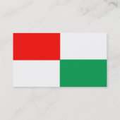 CARTE DE VISITE rouge, blanc et vert ajustable (Dos)