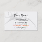 Carte de visite rouge blanc floral chic (Dos)