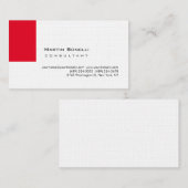 Carte De Visite Rouge blanc moderne Linge de maison de première qu (Devant / Derrière)