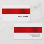 Carte De Visite Rouge Blanc professionnel impressionnant tendance (Devant / Derrière)