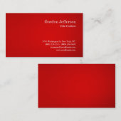 Carte De Visite Rouge Blanc Professionnel Simple Moderne Plain (Devant / Derrière)