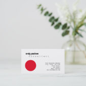 Carte De Visite Rouge Blanc Simple tendance Cute Plain Consultant (Debout devant)