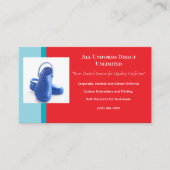 Carte De Visite Rouge Bleu Médicale Cloches Uniforme (Devant)