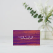 Carte de visite rouge bleu violet (Debout devant)
