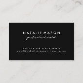 Carte De Visite Rouge brossé | Monogramme (Dos)