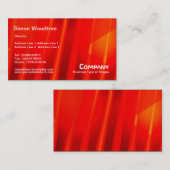 Carte De Visite Rouge Chaud (Devant / Derrière)