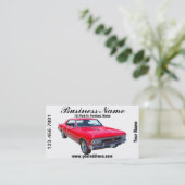 Carte De Visite Rouge Chevy 1966 Chevelle solides solubles 396 (Debout devant)