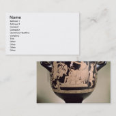 Carte De Visite Rouge-chiffre krater de grenier dépeignant Orestes (Devant / Derrière)