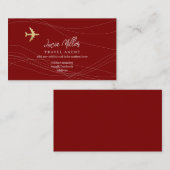 Carte de visite rouge classique pour un agent de v (Devant / Derrière)