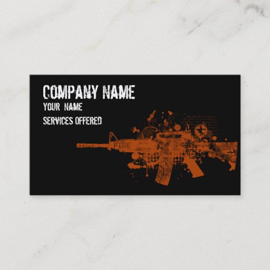 Carte de visite rouge Cool Ar 15 (Devant)