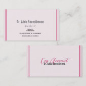 Carte De Visite Rouge Crimson (Devant / Derrière)