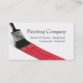 Carte De Visite Rouge de brosse de Painting Service Company - (Devant)