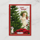 Carte de visite rouge de calendrier de poche de la (Dos)