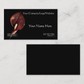 Carte de visite rouge de calla (Devant / Derrière)