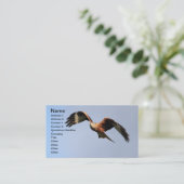 Carte de visite rouge de cerf-volant (Debout devant)