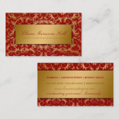 Carte De Visite Rouge de cerise 311 divin d'or (Devant / Derrière)