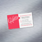 Carte de visite rouge de citation de la parole de (In Situ)