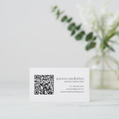Carte de visite rouge de CODE de QR (Debout devant)
