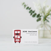 Carte de visite rouge de coutume d'autobus à (Debout devant)