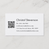 Carte de visite rouge de détective privé (Dos)