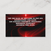 Carte de visite rouge de graphiques (Dos)