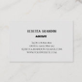 Carte de visite rouge de jet de peinture d'abrégé (Dos)