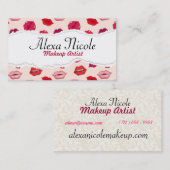 Carte de visite rouge de lèvres (Devant / Derrière)