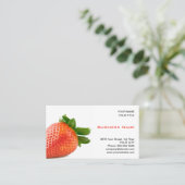 Carte de visite rouge de marchand de légumes de (Debout devant)