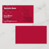 Carte de visite rouge de motocross de Honda (Devant / Derrière)