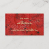 Carte De Visite Rouge de noir d'auteur d'auteur de rédacteur (Dos)