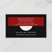 Carte De Visite Rouge de noir de mixologist de restaurant de (Dos)