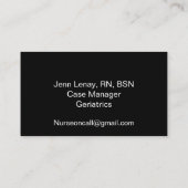 Carte de visite rouge de norme de coeur (Dos)