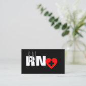 Carte de visite rouge de norme de coeur (Debout devant)