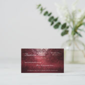 Carte de visite rouge de nuit (Debout devant)