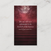Carte de visite rouge de nuit (Dos)