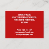 Carte de visite rouge de "PASSAGE de VIP" de (Dos)